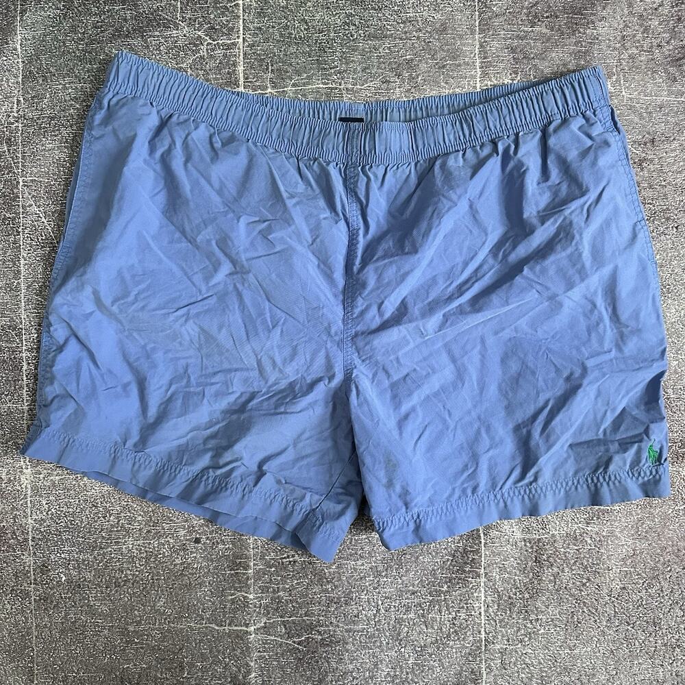 Men's Vintage Y2K Polo Ralph Lauren Sport Powder Blue Swim Trunk Board Shorts XL